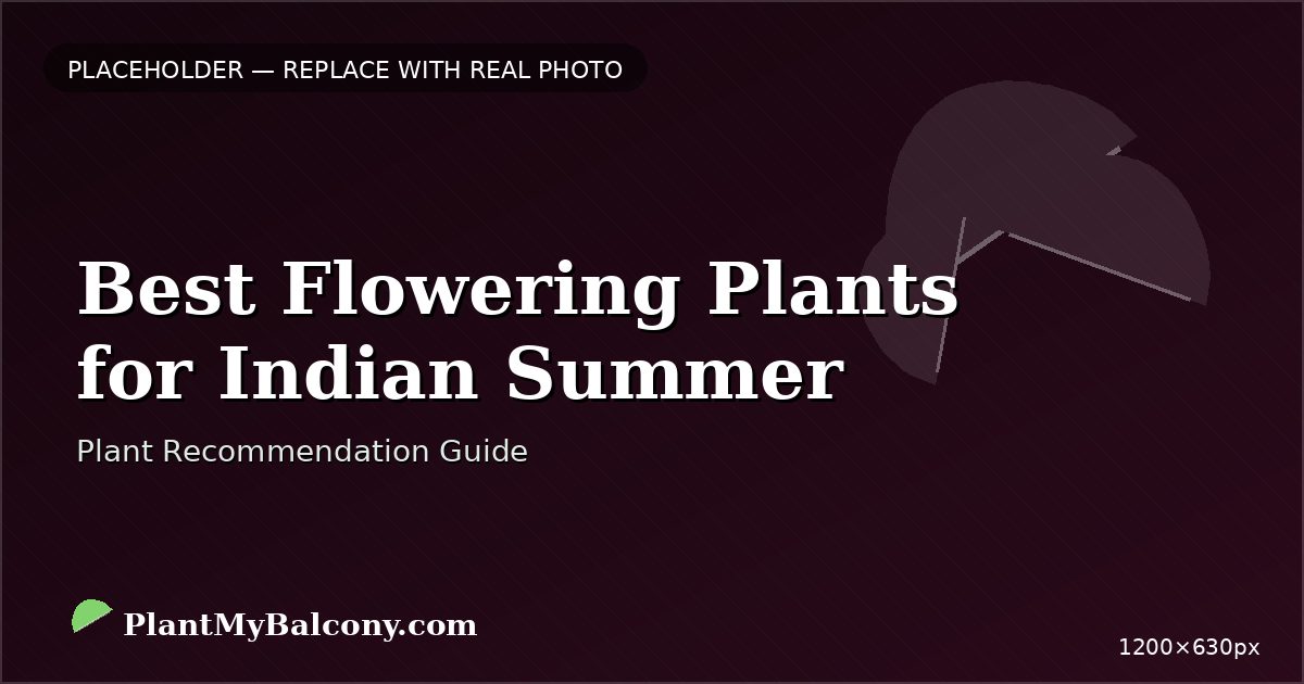Best Flowering Plants for Indian Summer