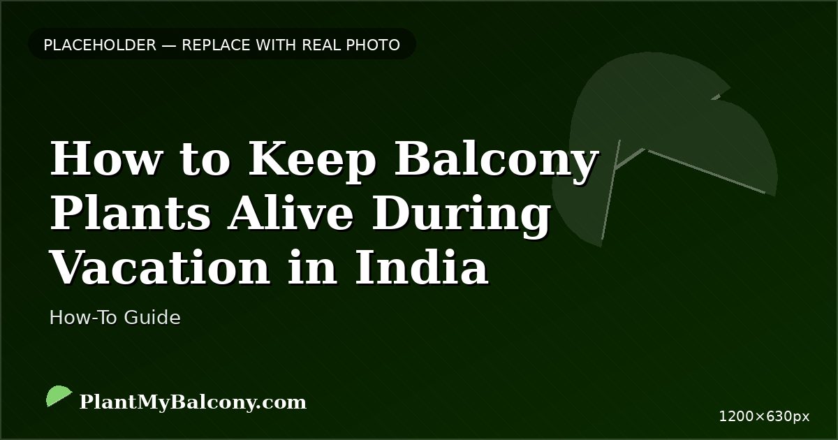 How to Keep Balcony Plants Alive During Vacation in India