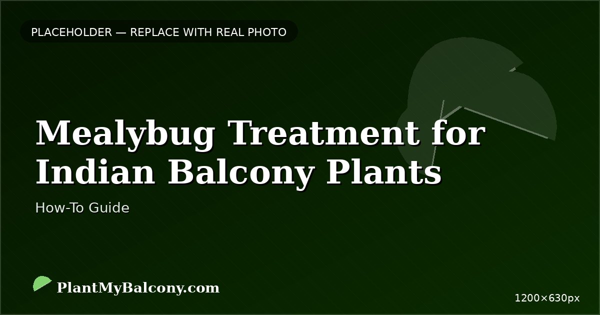 Mealybug Treatment for Indian Balcony Plants â Complete Guide