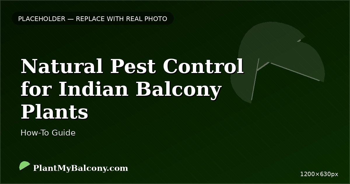 Natural Pest Control for Indian Balcony Plants — Complete Guide