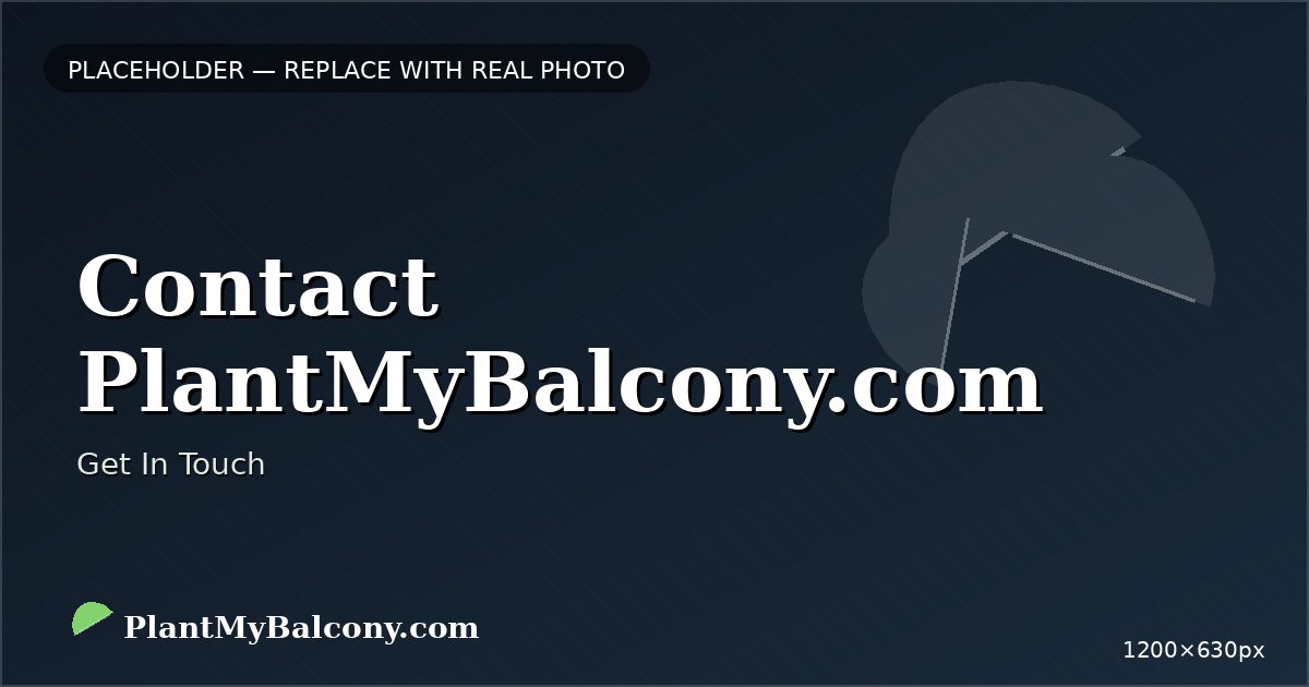 Contact PlantMyBalcony.com