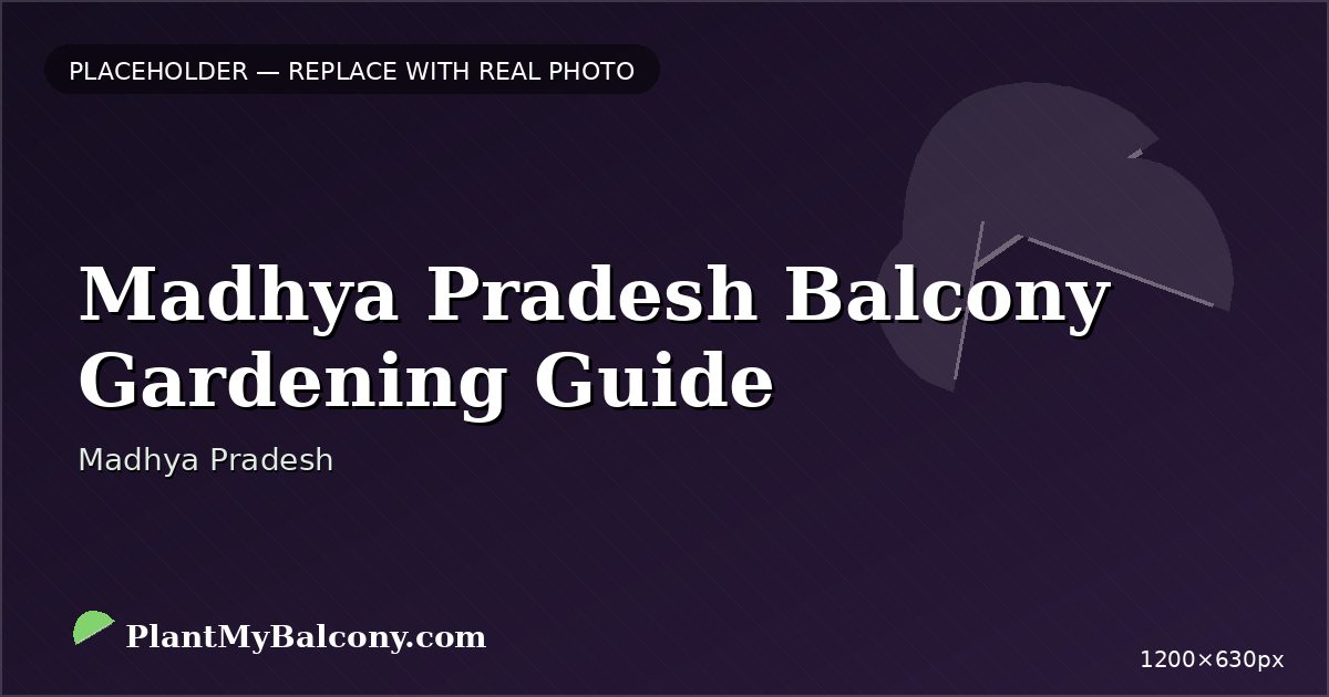 Madhya Pradesh Balcony Gardening Guide β Best Plants and Climate Tips